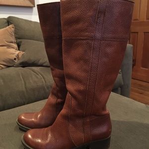 Lucky Brand Tall Brown Leather Riding Boots